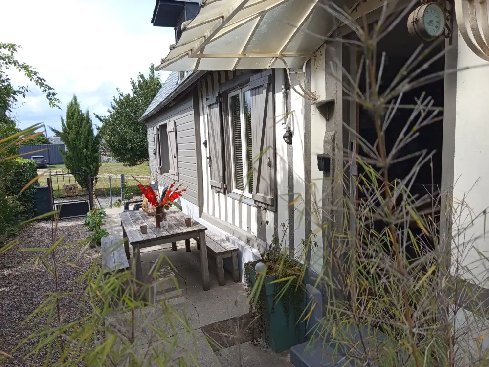 La terrasse individuelle du gîte